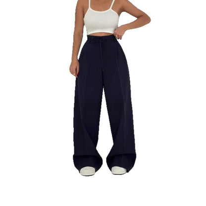 Damen Bundfaltenhose Elastischer Taillenbund Norvielle