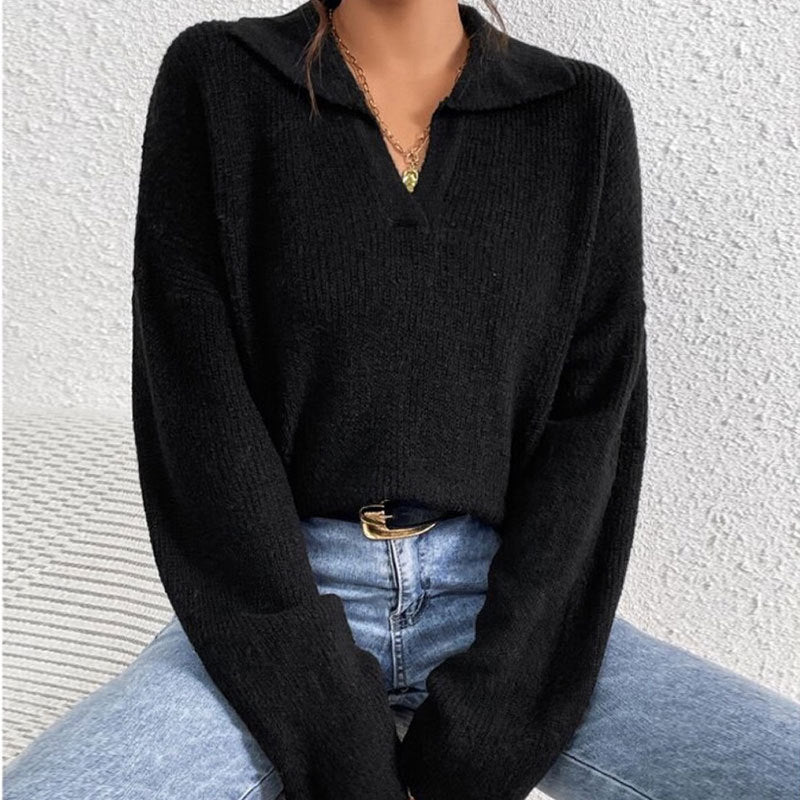 Damen Pullover Strukturiertes Rippdesign Norvielle