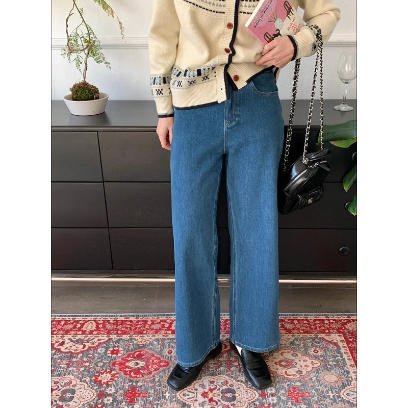 Damen High-Waist Jeans Weites Bein Norvielle - Norvielle