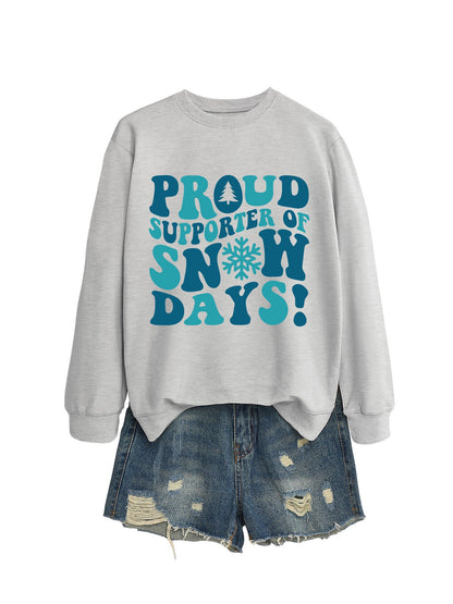 Damen Sweatshirt Kreativer Aufdruck Lässiger Schnitt Norvielle