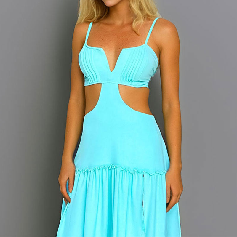 Damen Strandkleid Cut-Out-Design Norvielle