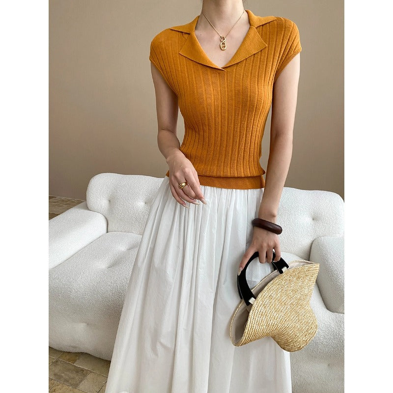 Damen Strickoberteil V-Ausschnitt Figurbetont Elegantes Design