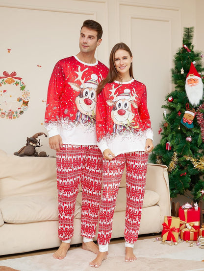 Weihnachtspyjama Set Familie mit Hundepyjama