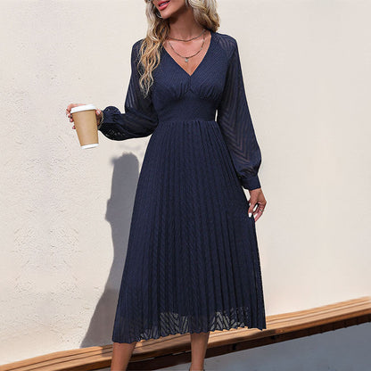 Damen Midi-Kleid Rüschung Figurschmeichelnd Norvielle