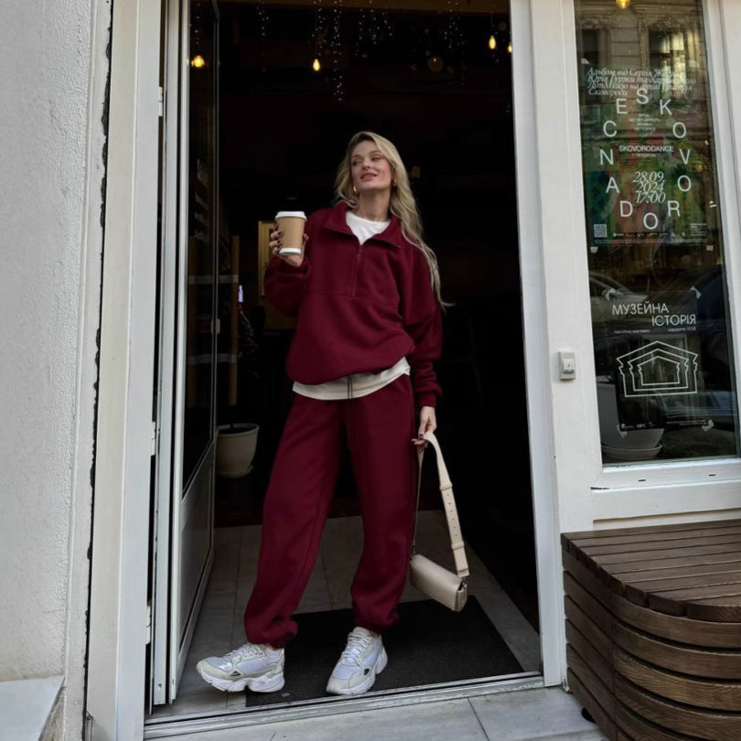 Damen Oversized Hoodie Jogginghose Set Norvielle - Norvielle