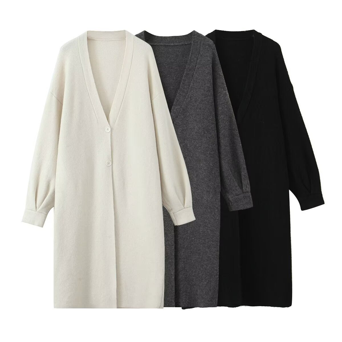 Damen Oversized Strickmantel Großmaßige Strickware Norvielle - Norvielle