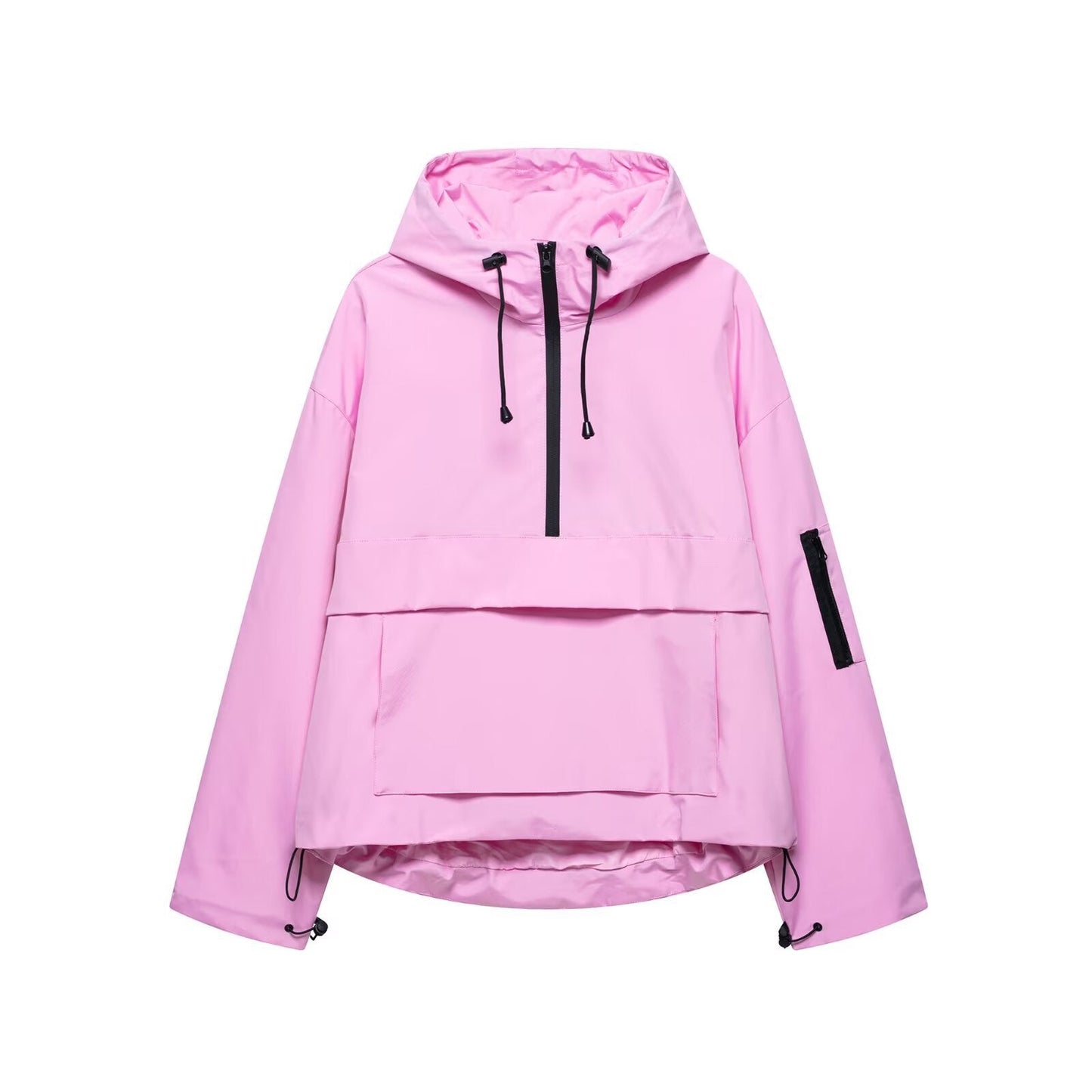 Damen Windjacke Verstellbares Kapuzenjacke Funktionsjacke Mit