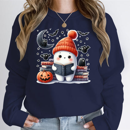 Damen Sweatshirt Halloween Bücher-Design Norvielle