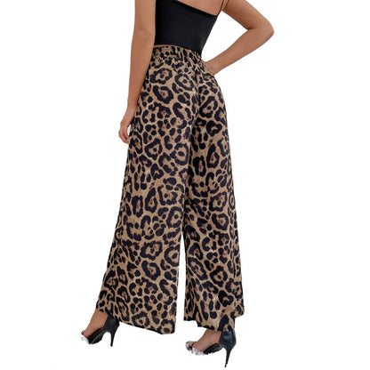 Damen Leoparden-Haremshose Elastisch