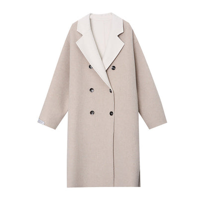 Damen Trenchcoat Doppelter Knopf Moderner Gürtel