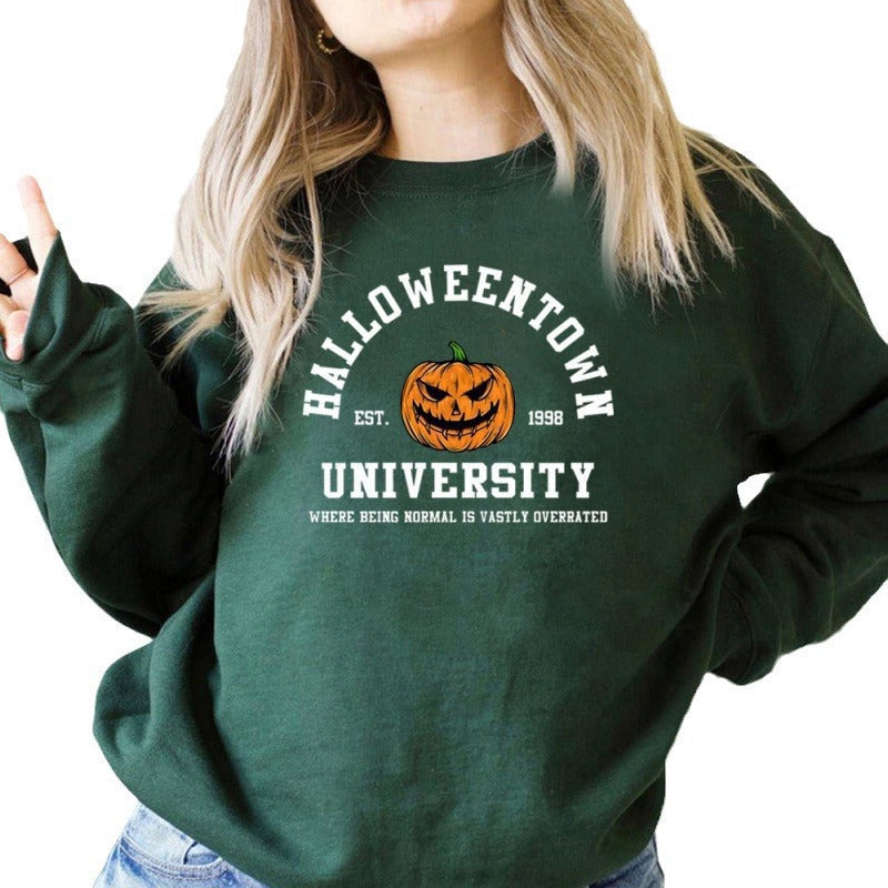 Damen Sweatshirt Kreatives Halloween-Design Baumwolle Bequem