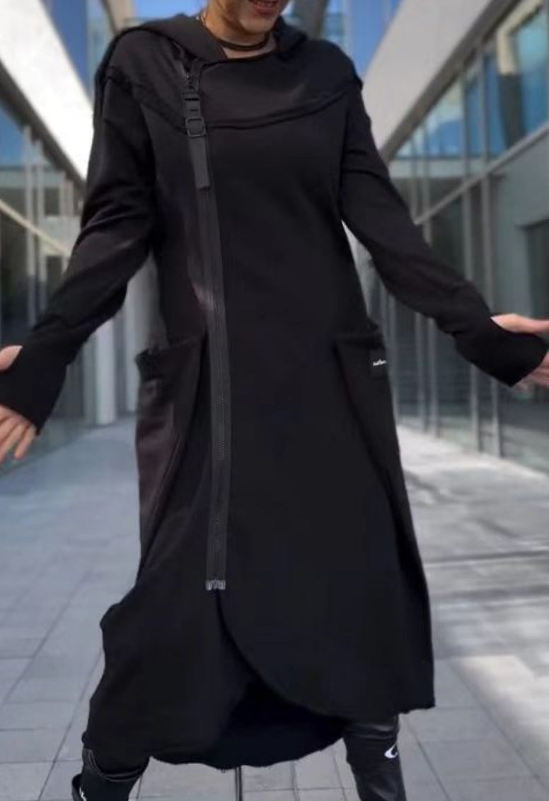 Damen Kapuzenkleid mit Taschen Norvielle