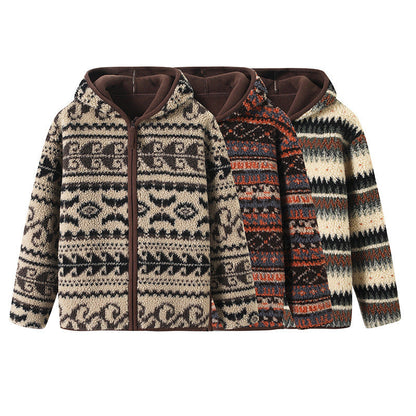 Damen Fleecejacke Mit Muster Grün