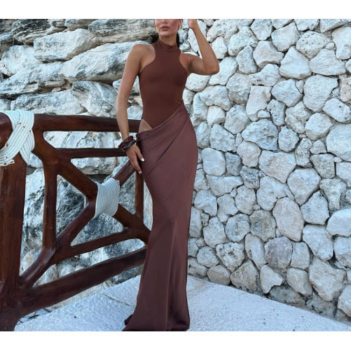 Damen Maxi-Rock Hohem Schlitz Eleganter Schnitt Norvielle - Norvielle