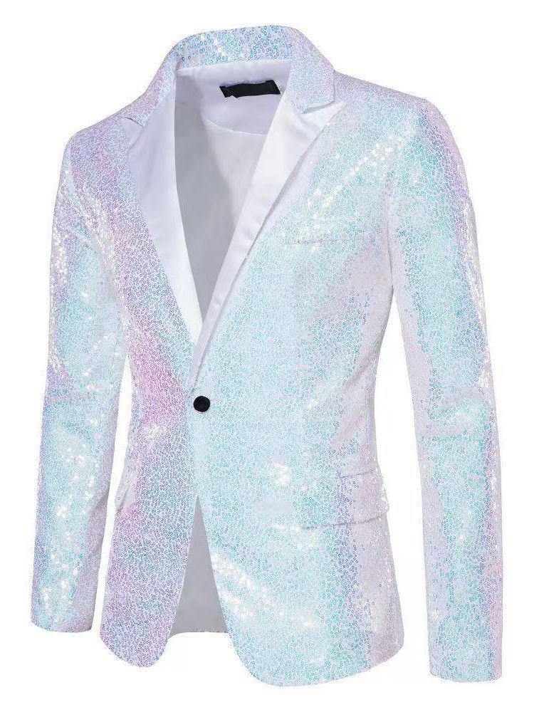 Herren Blazer Pailletten Elegant Dekorativ