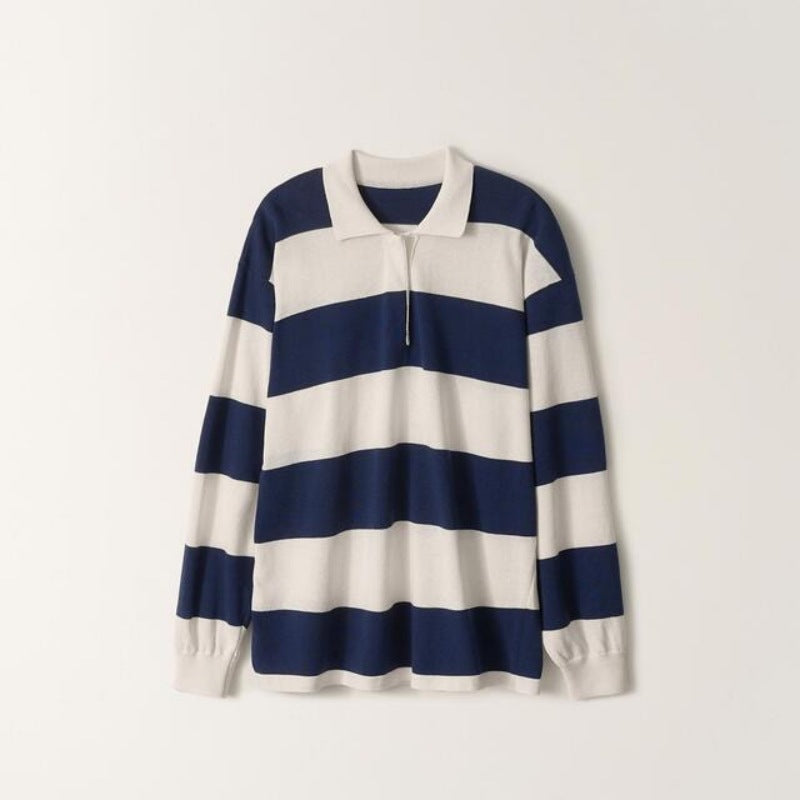 Damen Poloshirt Gestreift Langarm Norvielle