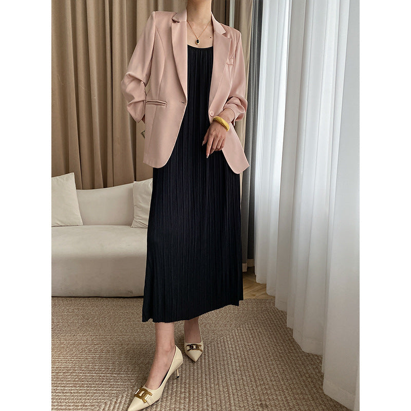 Damen Blazer Feiner Faltenwurf Praktische Taschen Norvielle