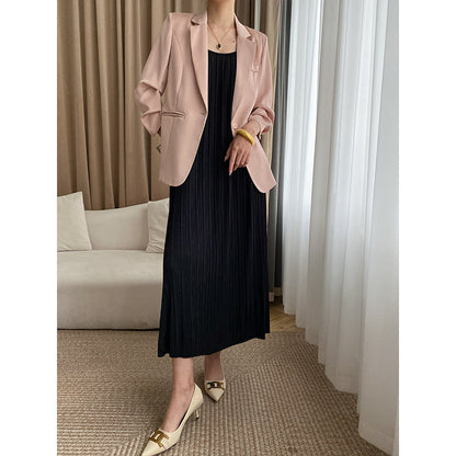 Damen Blazer Feiner Faltenwurf Praktische Taschen Norvielle