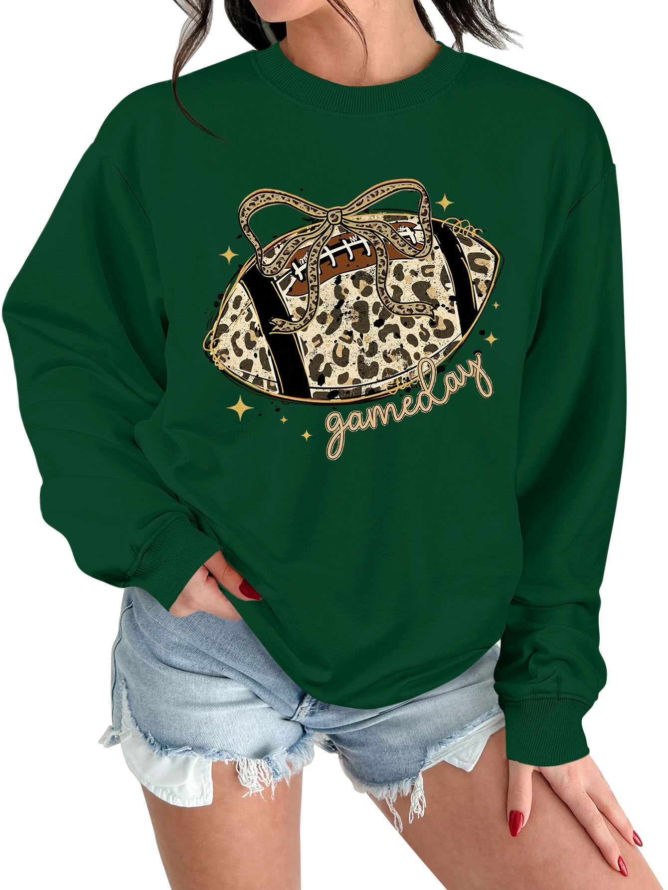 Damen Sweatshirt Sportmotiv Lässig Norvielle