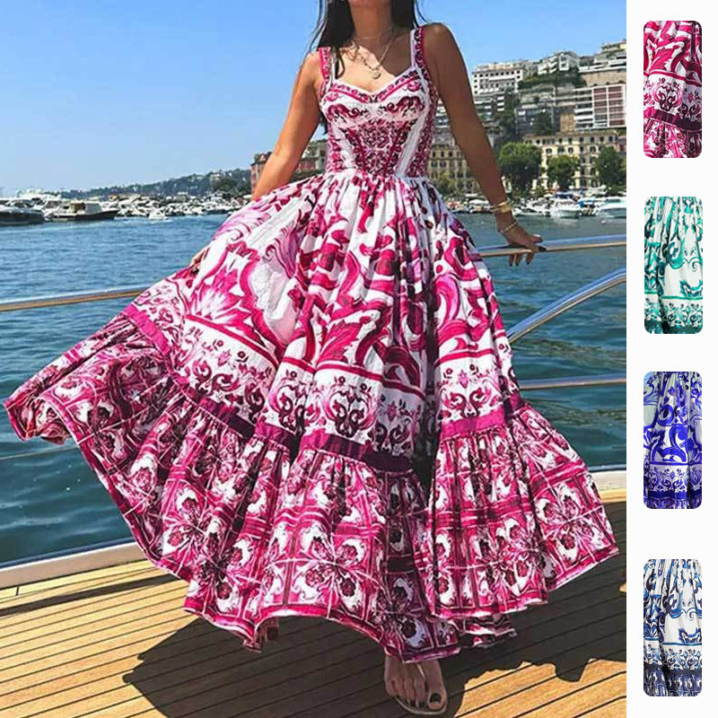 Damen Maxikleid A-Linie mit Verzierungen Norvielle - Norvielle