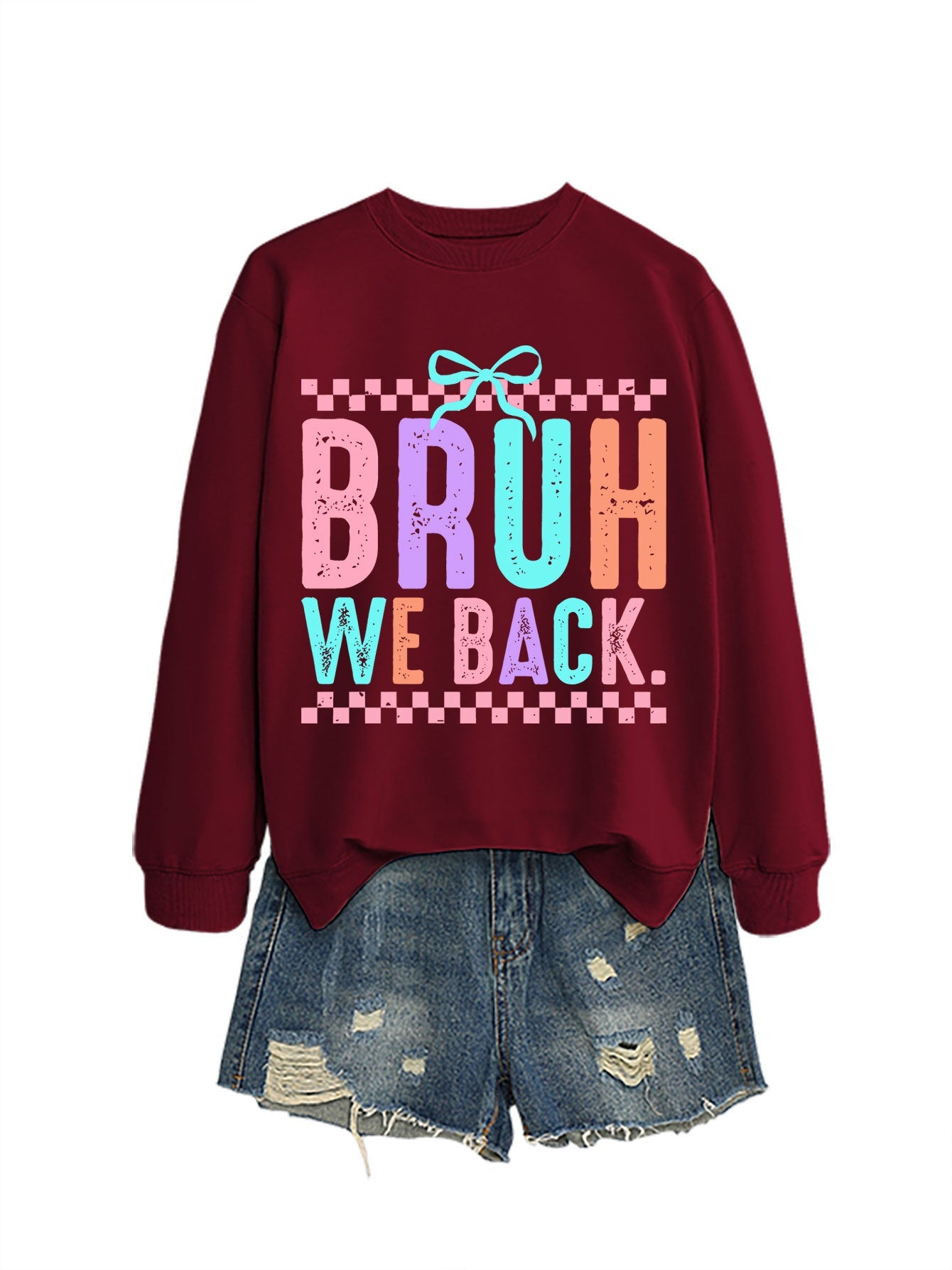 Damen Sweatshirt Bequem Fröhlicher Druck Norvielle