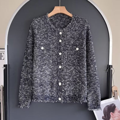 Damen Strickjacke mit Knöpfen und Taschen Norvielle