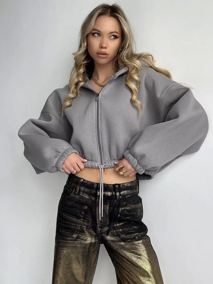 Damen Lässiger Zip Hoodie Norvielle