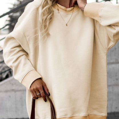 Damen Sweatshirt Überschnittene Schultern Weich Norvielle