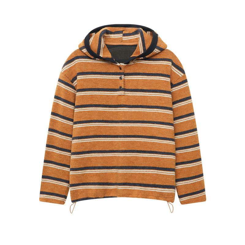 Damen Hoodie Streifen Weich Norvielle