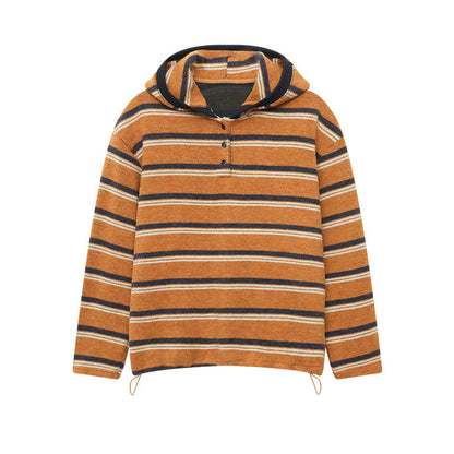 Damen Hoodie Streifen Weich Norvielle