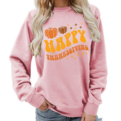 Damen Pullover Weihnachtliches Kürbismotiv Gemütlich Norvielle