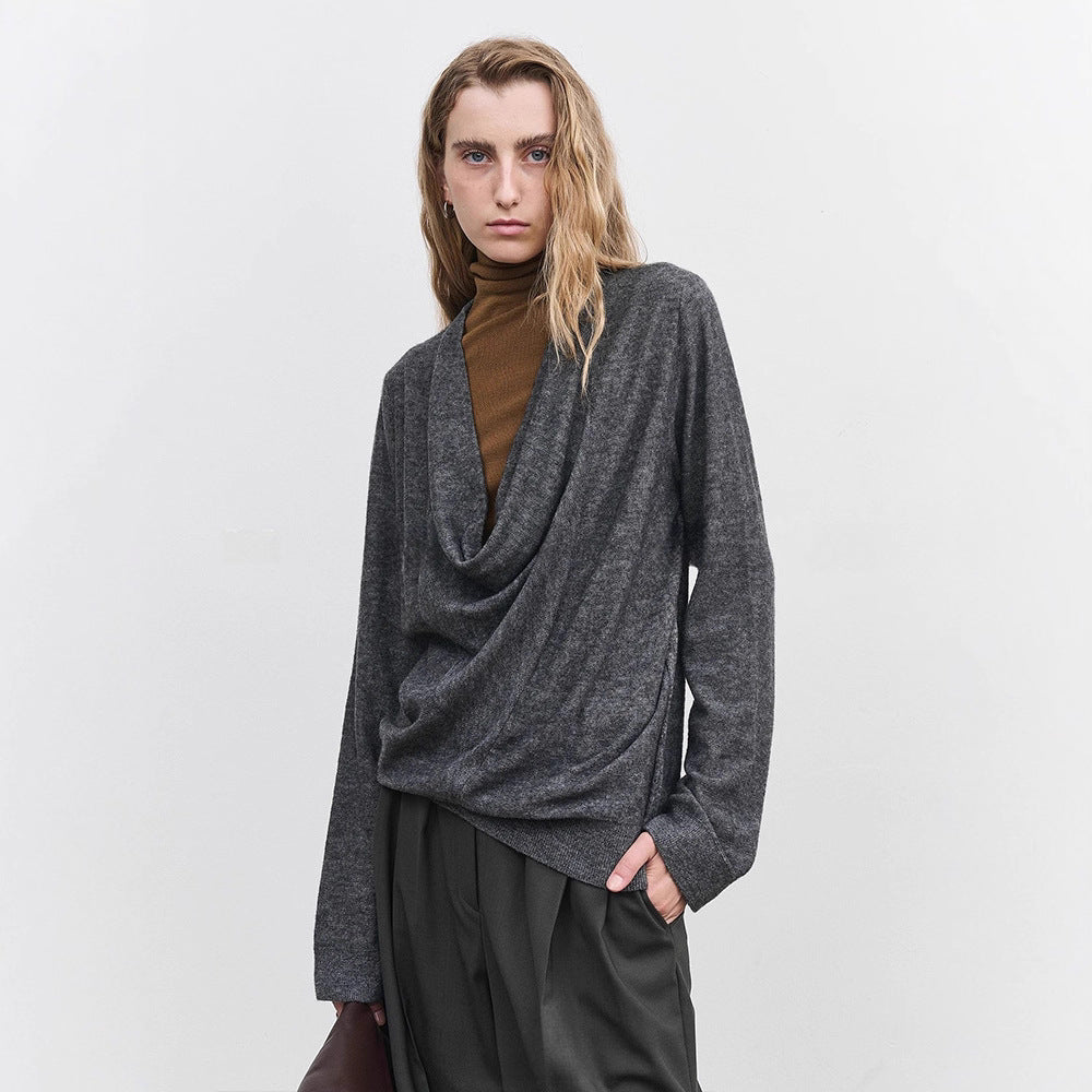Damen Rollkragenpullover Feinstrick Beige