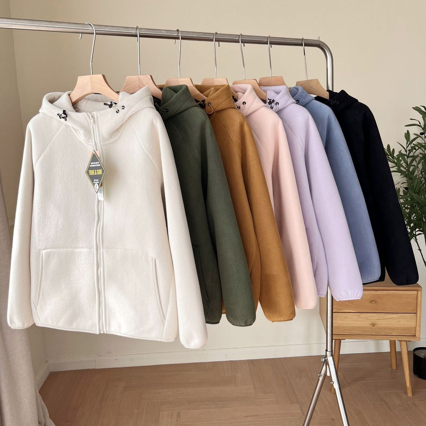 Damen Fleecejacke Hochkragen Mit Seitentaschen Norvielle