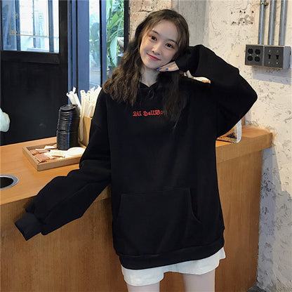 Damen Hoodie Übergroß Flügelapplikationen Norvielle