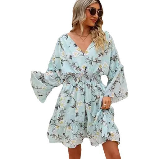Damen Freizeitkleid Floralmuster Leicht Norvielle