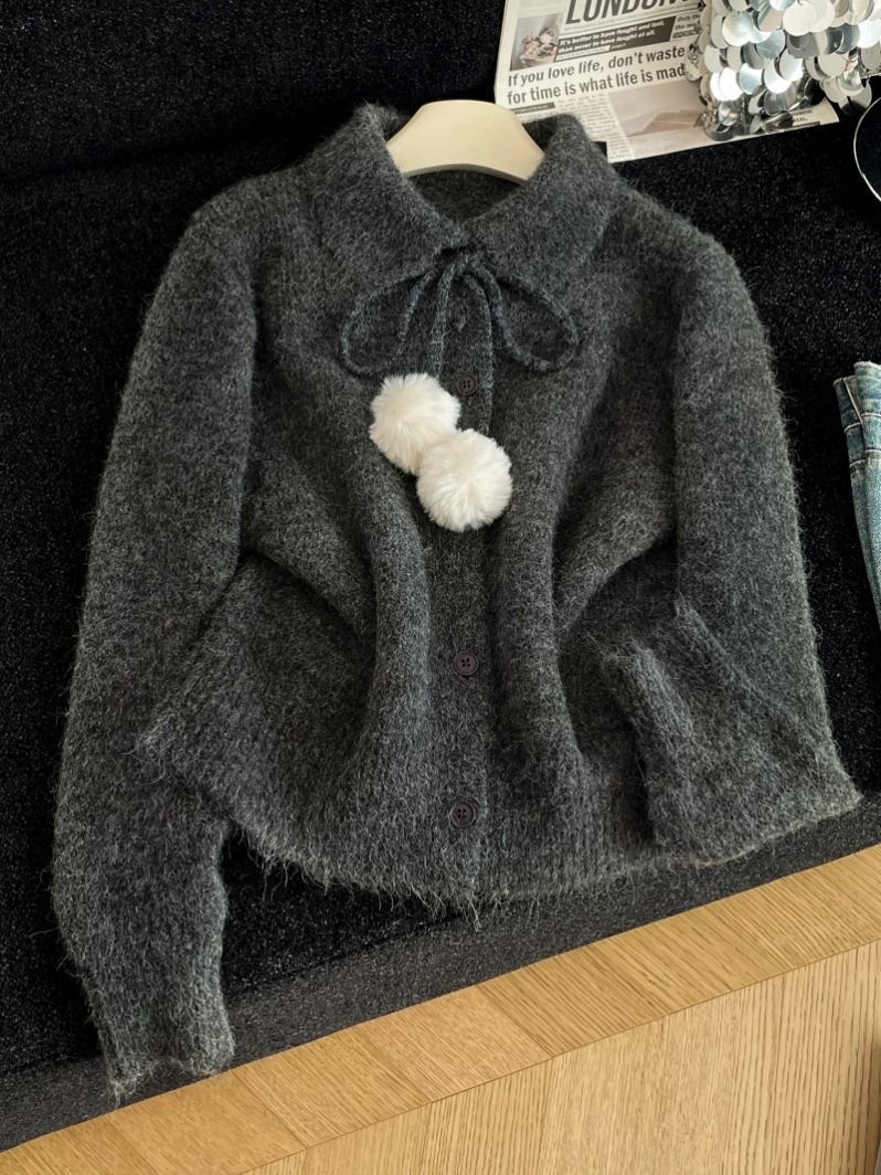 Damen Strickjacke Großkragen Norvielle