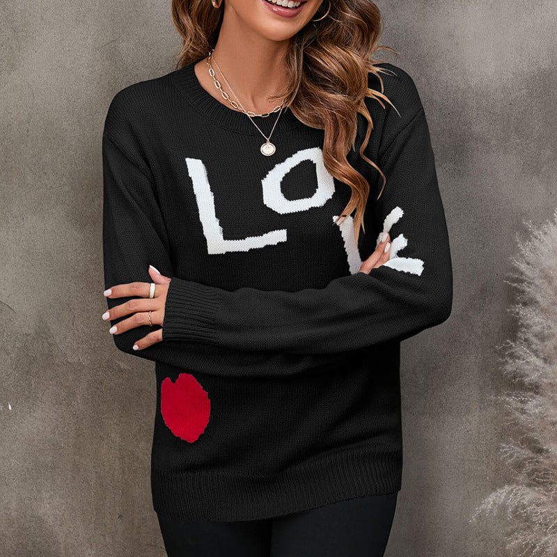 Damen Pullover mit Schriftzug Norvielle
