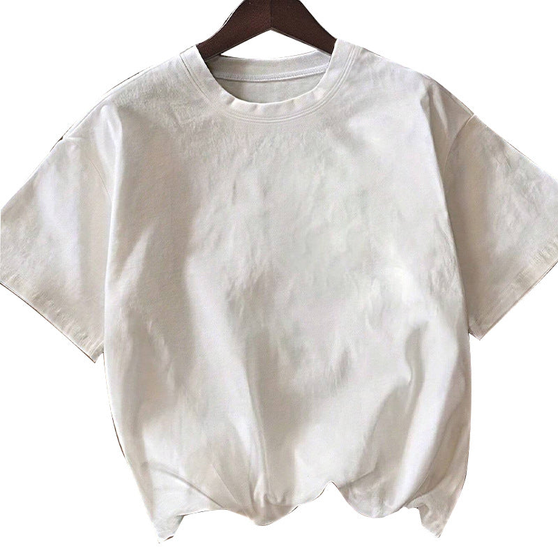 Damen Oversized T-Shirt Baumwolle Rundhals