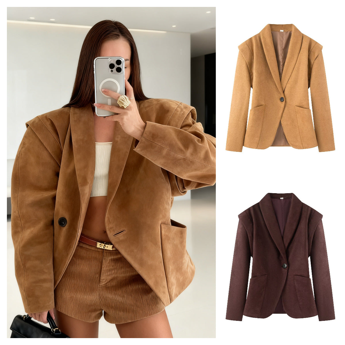Damen Blazerjacke Strukturiert Norvielle - Norvielle