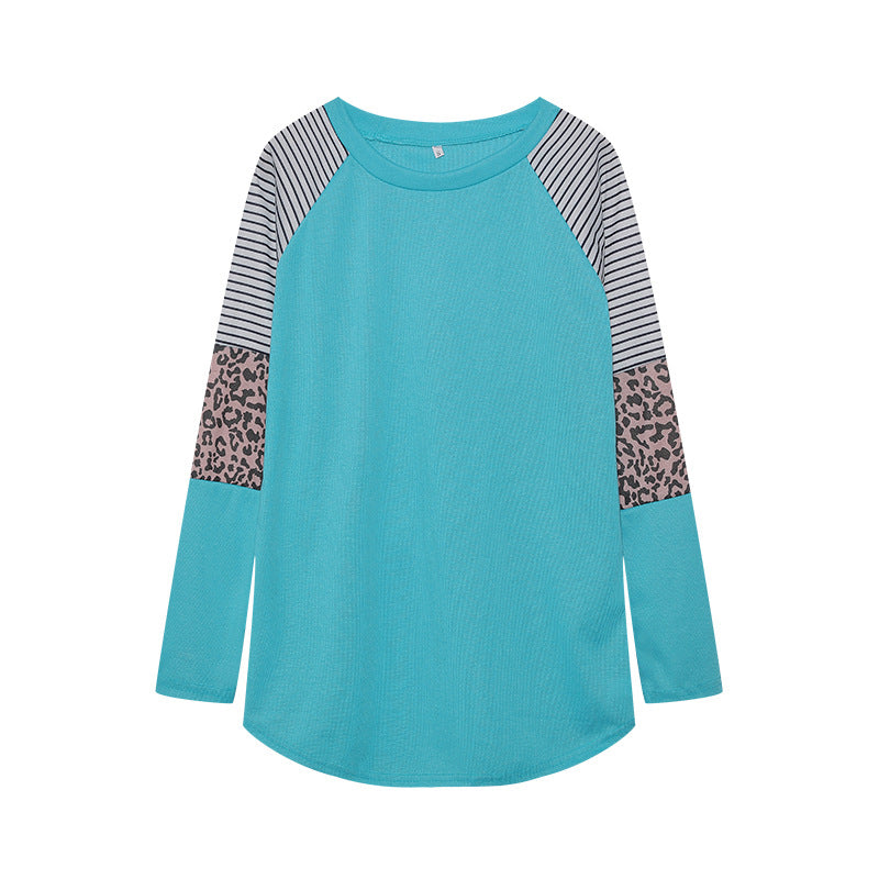 Damen Langarmshirt Tiermuster Streifen Norvielle