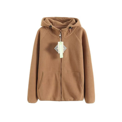 Damen Fleecejacke Mit Kapuze Warm Norvielle