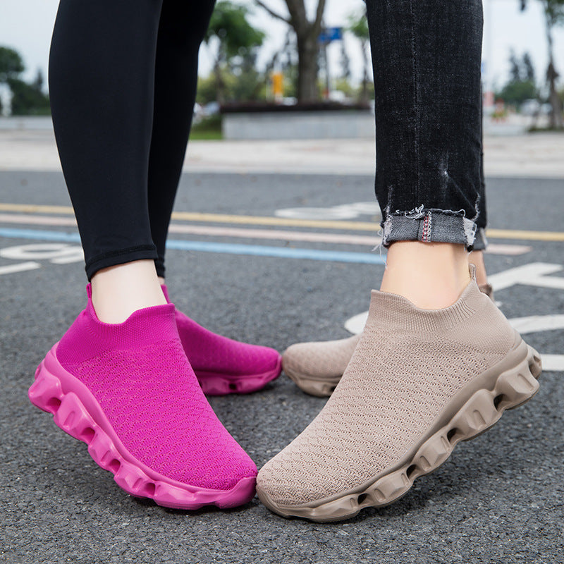 Damen Freizeitschuhe Elastisches Strickoberteil