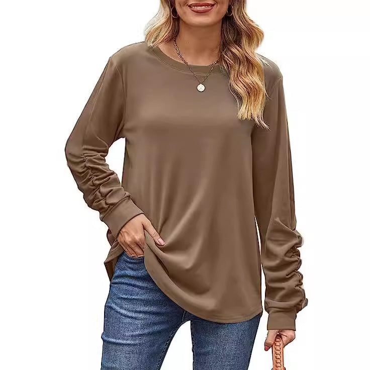 Damen Langarmshirt Weicher Baumwollmix Norvielle - Norvielle