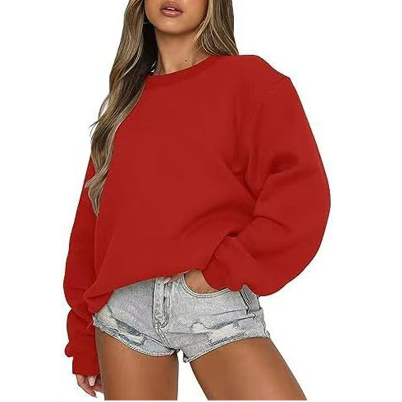 Damen Sweatshirt Lässiger Schnitt Voluminöse Ärmel Norvielle