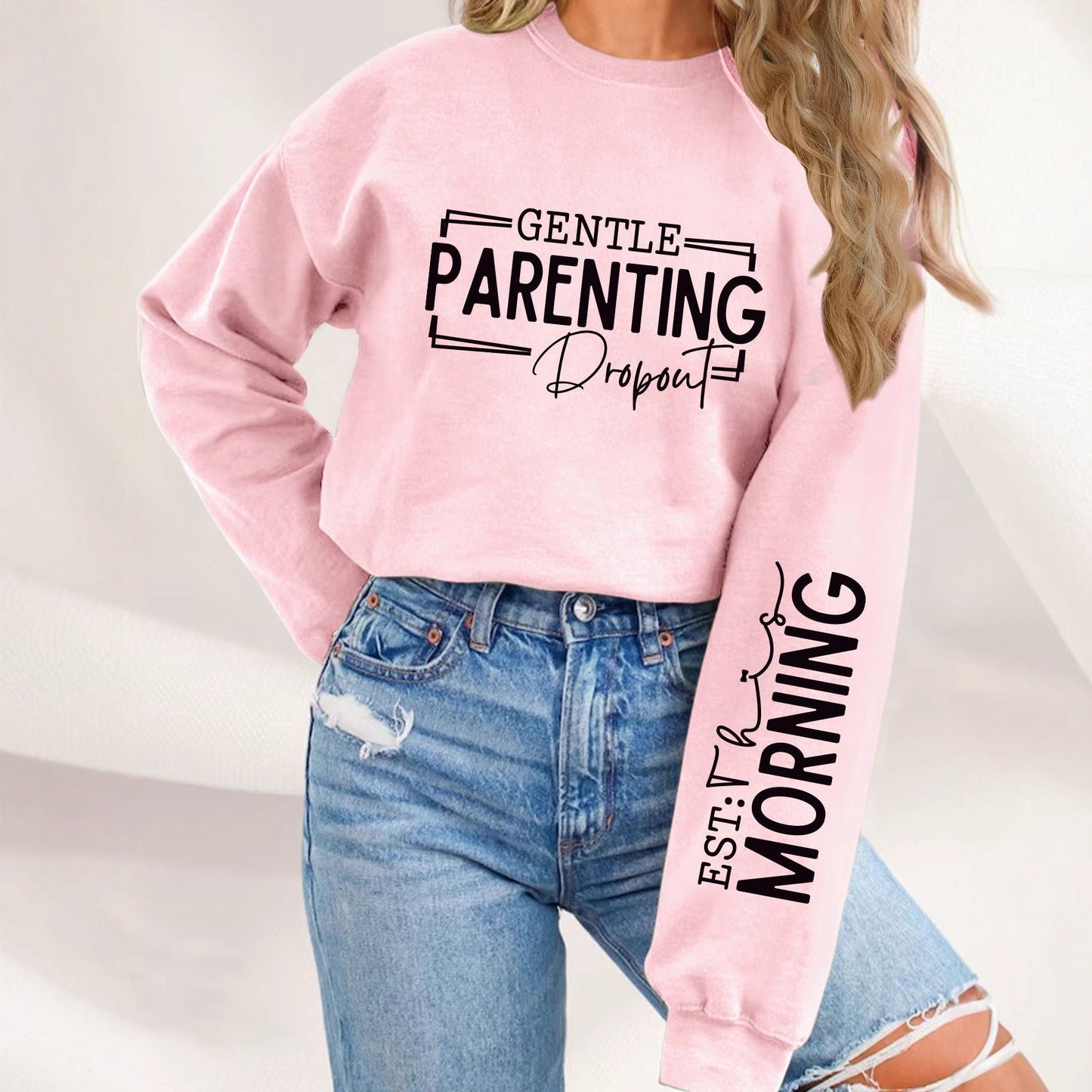 Damen Sweatshirt Elternschaftsmotiv Lässiger Schnitt Norvielle