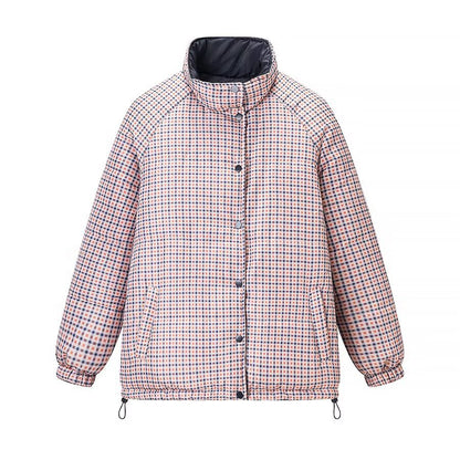 Damen Steppjacke Urbaner Stil Hochkragen Praktische Taschen Norvielle