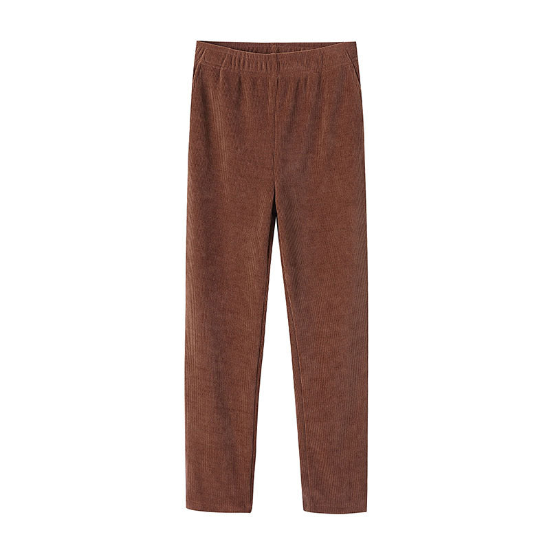 Damen Loungehose Weites Bein Baumwolle Bequem