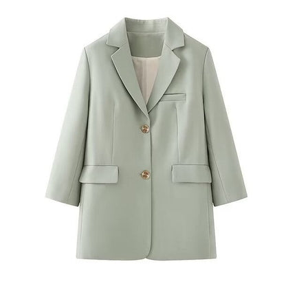 Damen Blazerjacke modisch mit Knöpfen und Taschen