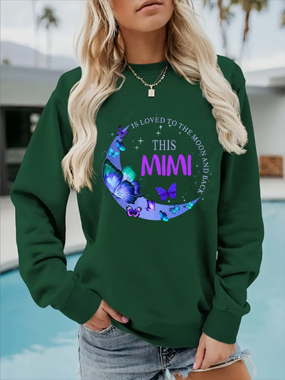 Damen Sweatshirt Grafikdesign Baumwolle