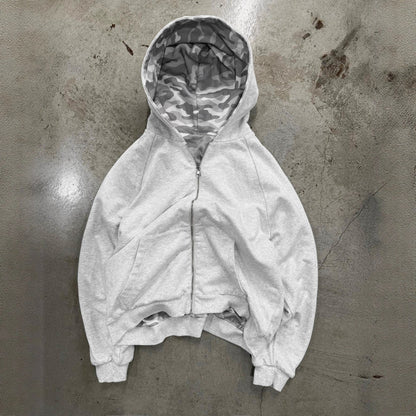 Damen Kapuzenpullover Camouflage Muster Breite Bündchen Norvielle